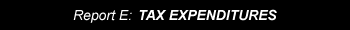 Report E: Tax Expenditures